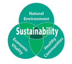 Sustainability: natural environment, economic vitality and healthy communities